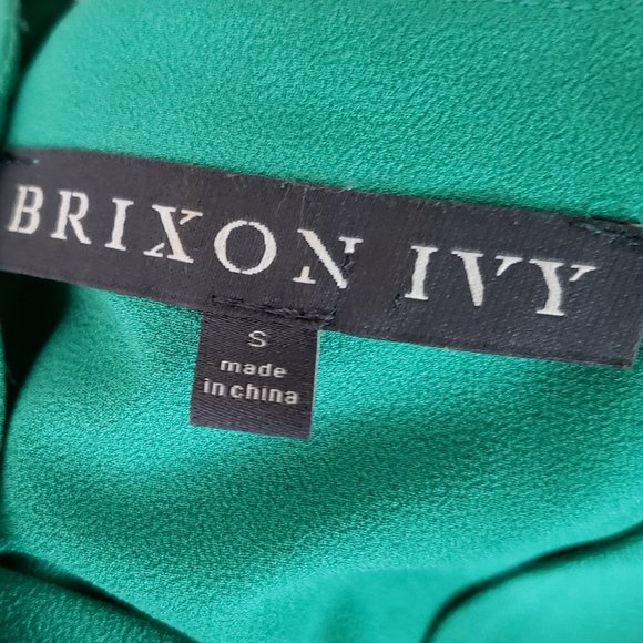 BRIXON IVY AQUA GREEN V-NECK L/S TOP - SMALL - Picture 11 of 13